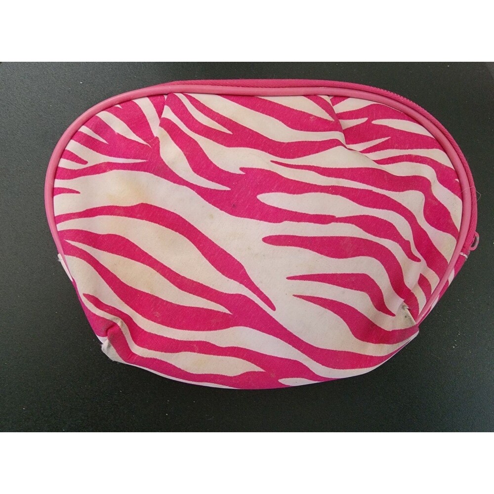 Pink Zebra Zipper Pouch